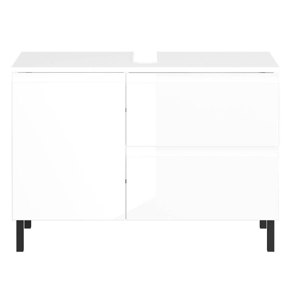 80 cm Waschbeckenschrank in Weiß Hochglanz - Loeesa