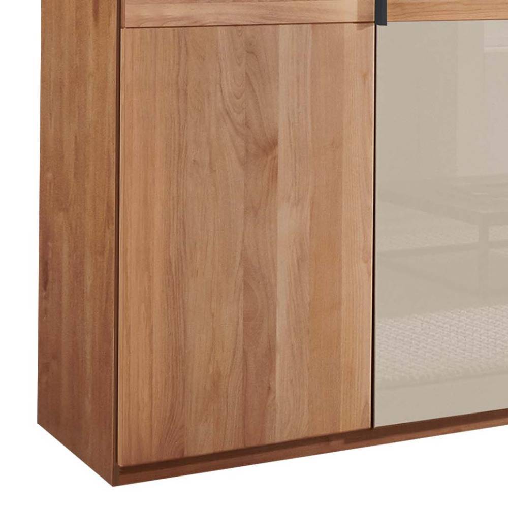 3-türiger Kleiderschrank in Erle teilmassiv - Angelina