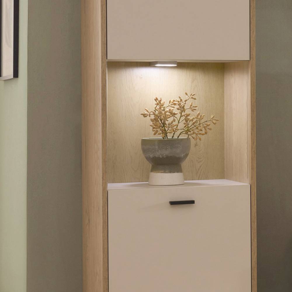 Wohnzimmer TV Anbauwand in Beige - Dasanti (vierteilig)