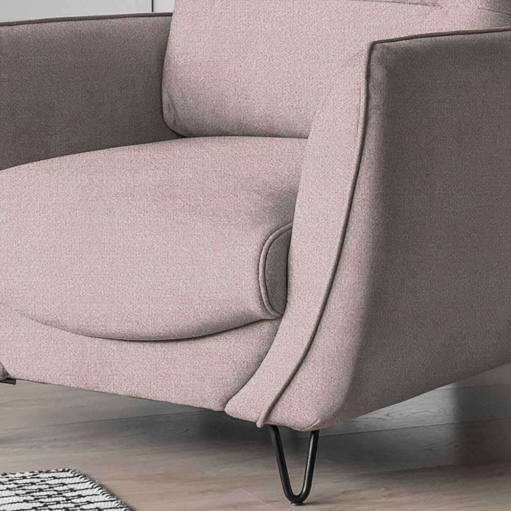 Wohnzimmer Sessel in Hellrosa - Udiessa