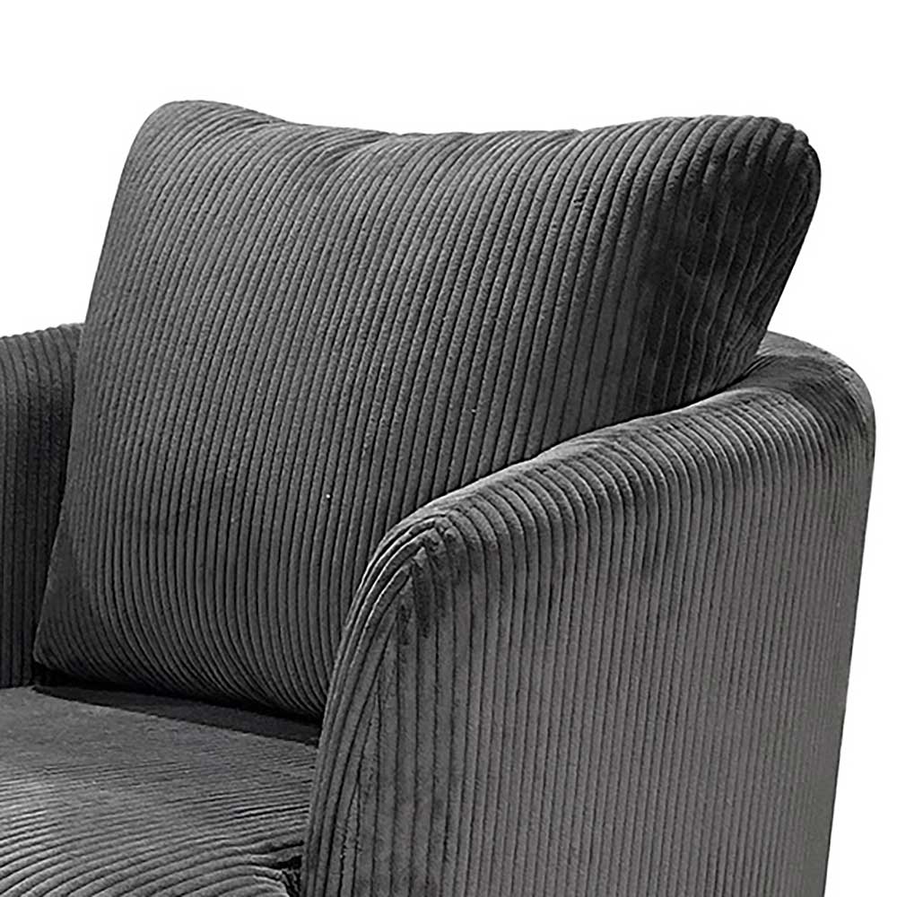Drehbarer Sessel mit Breitcord Bezug - Actino