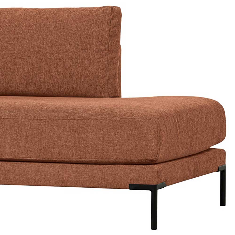 Modulsofa Recamiere in Rost Braun - Brixx
