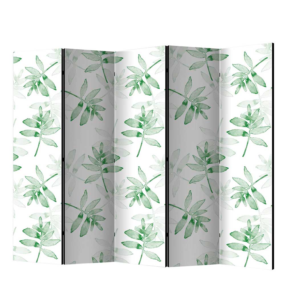 Spanischer Raumteiler mit grünem Blätter Motiv - Darcovia