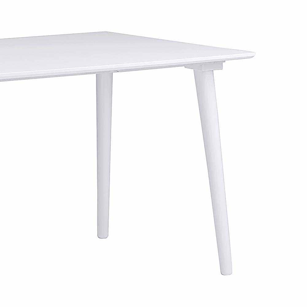 Weißer Esstisch & graue Stühle - Valtoma (fünfteilig)