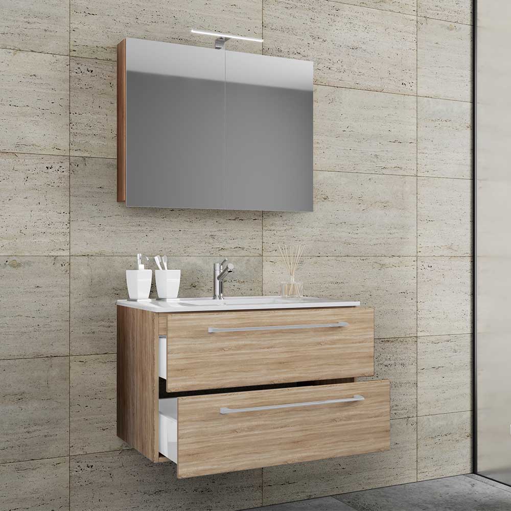 Badezimmer Waschplatz Set mit LED - Caleena (zweiteilig)