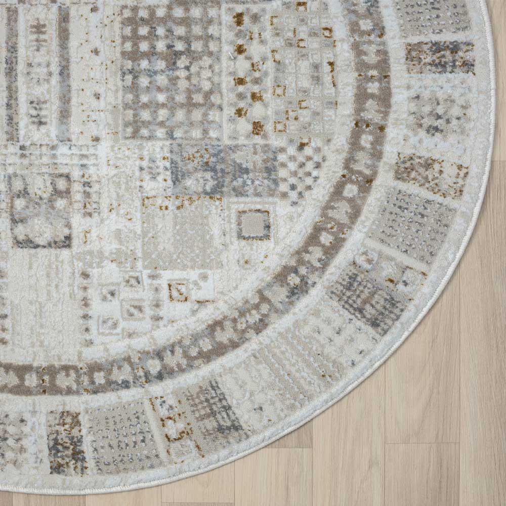 Kurzflor Teppich mit 120 cm Durchmesser - Ardenara