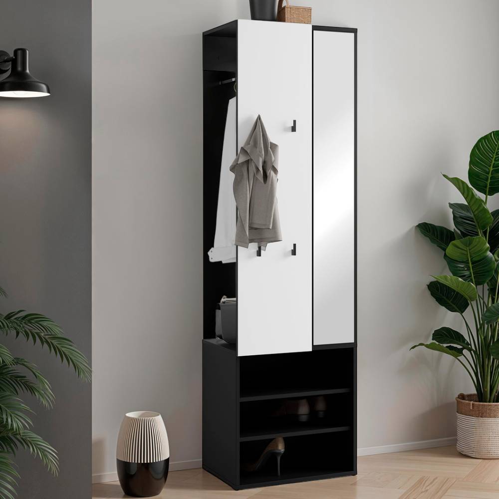 Kompakte Flurgarderobe in Schwarz - Zlotka