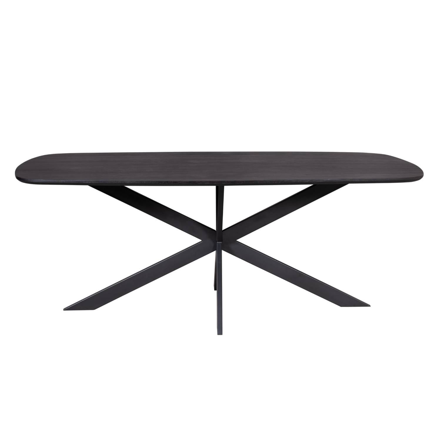 Schwarzer Designtisch mit Spinnenfuß - Gyna