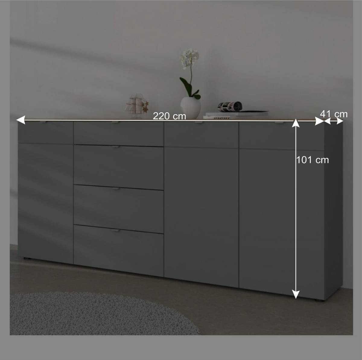 Sideboard mit 220 cm Breite - Anthros