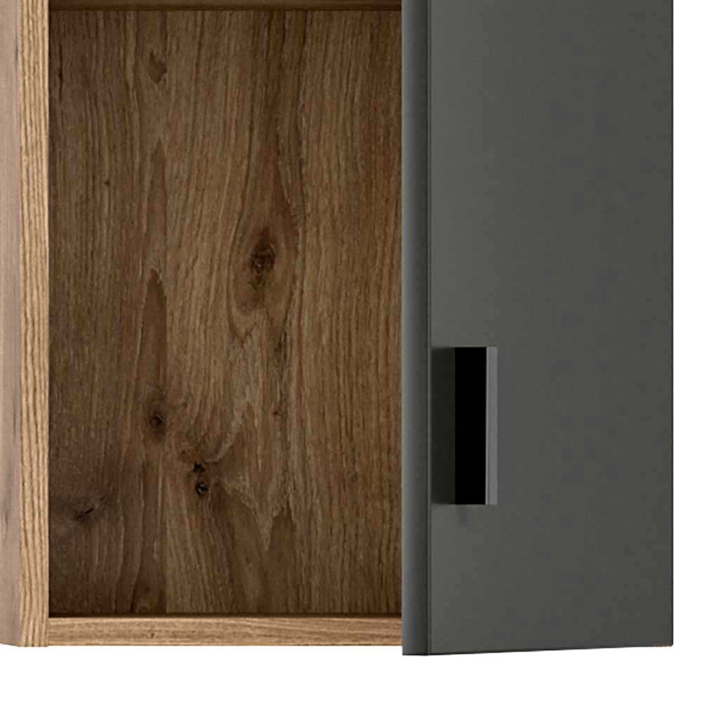 37x75x25 cm 1-türiger Bad Oberschrank modern - Steikun