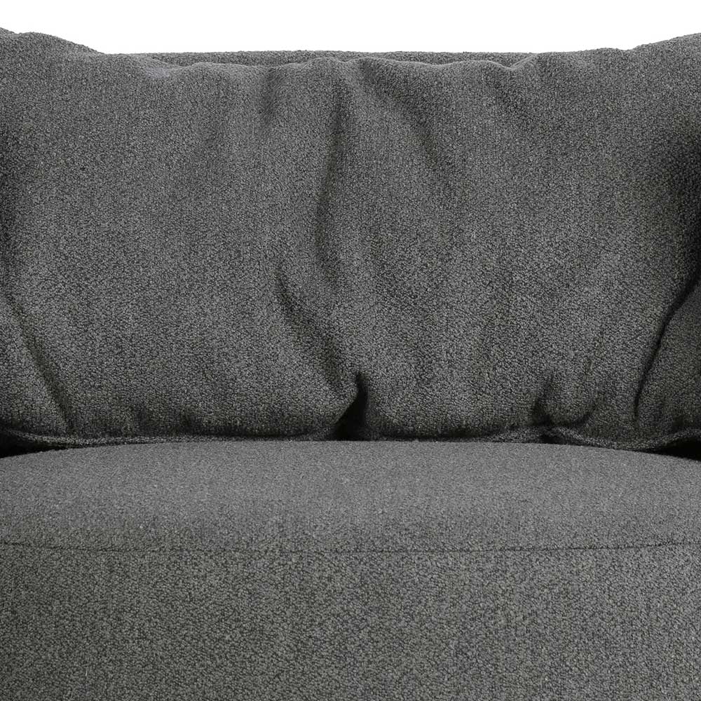 Grauer Buklee Sessel mit 45 cm Sitzhöhe - Frosic