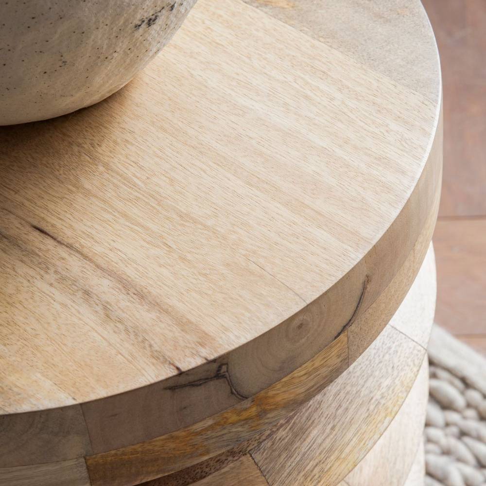 Design-Beistelltisch aus Mangobaum Massivholz - Garganon