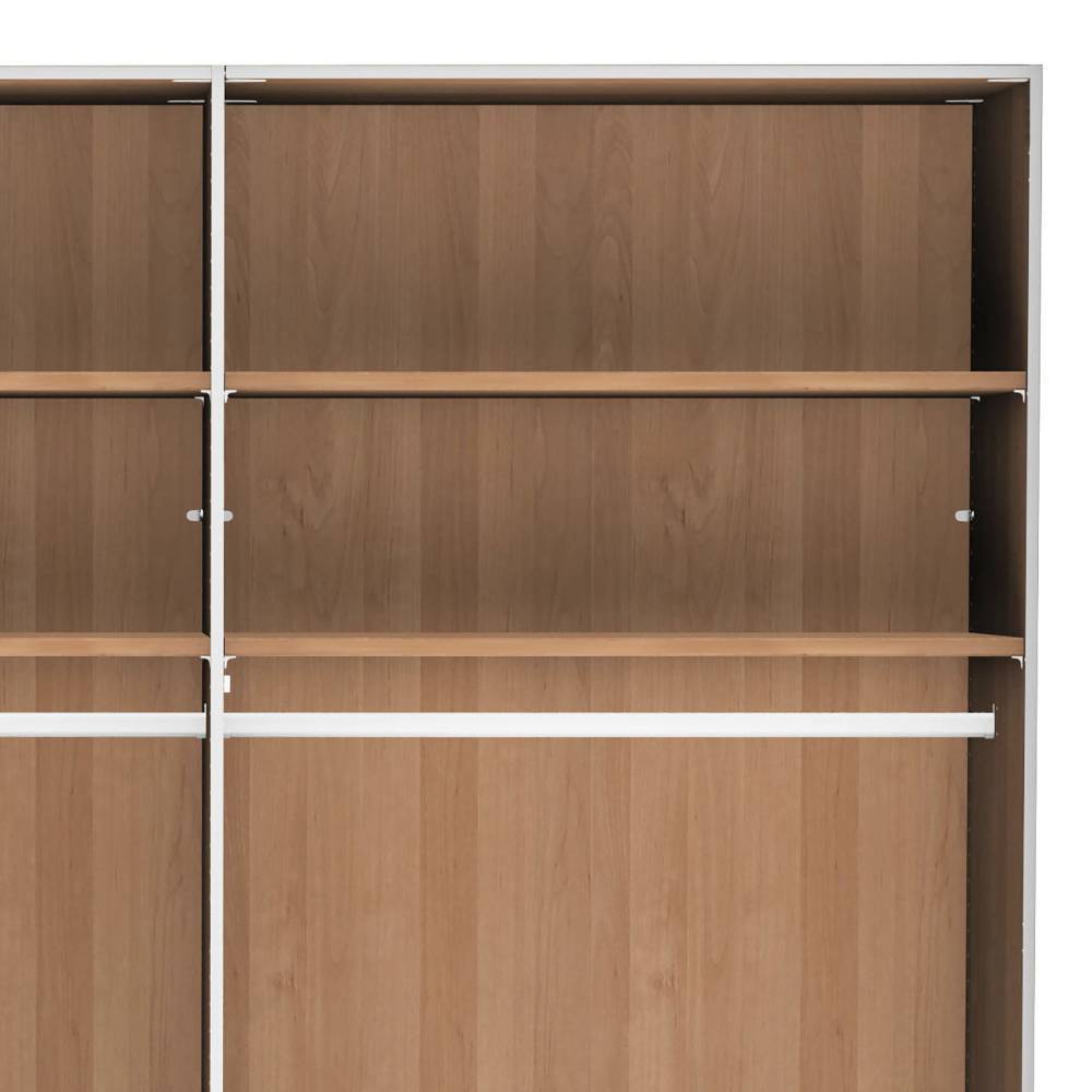 5-türiger Schlafzimmer-Schrank in Eiche Bianco - Yanicas