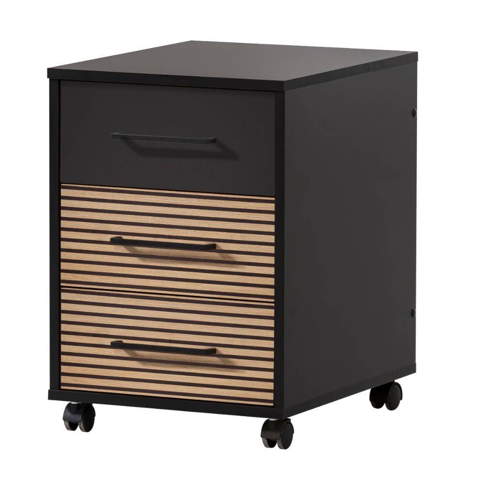 Büro Rollcontainer in Mattschwarz - Duran