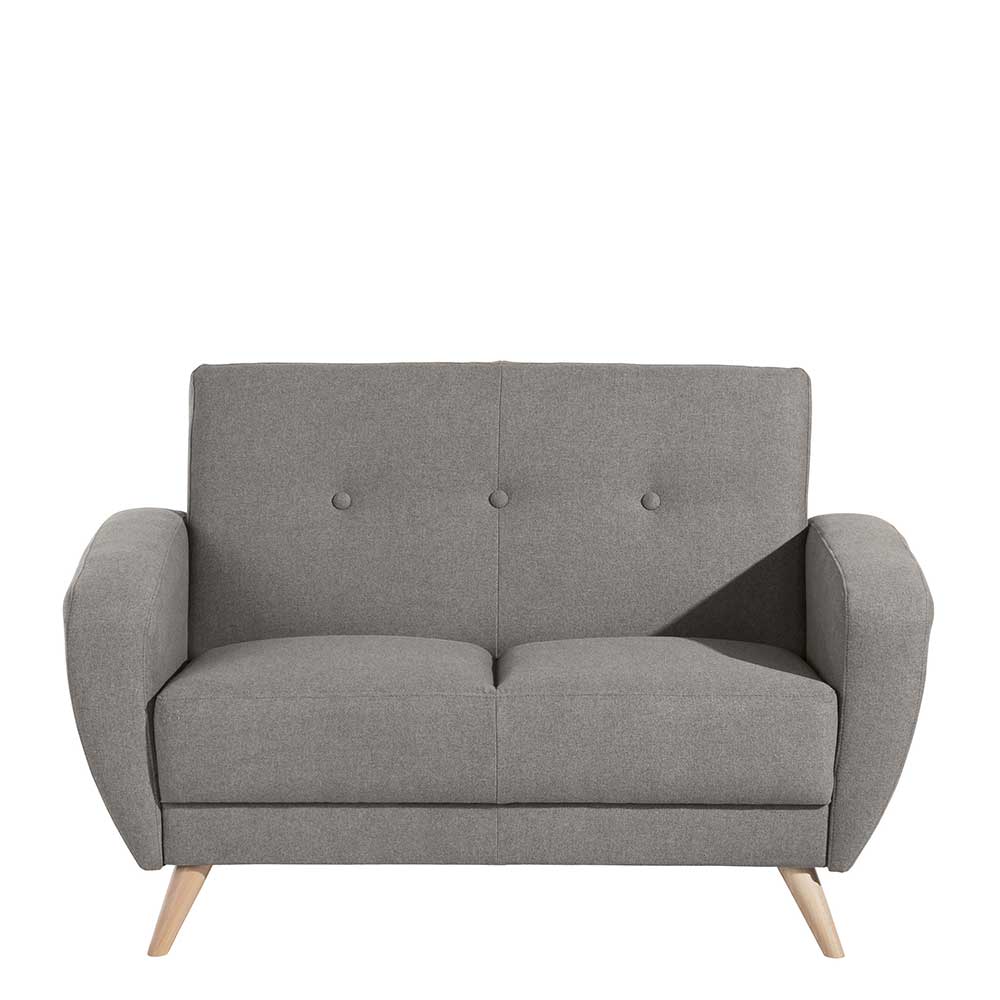 Zweisitzer Sofa in Grau Microfaser - Durencas
