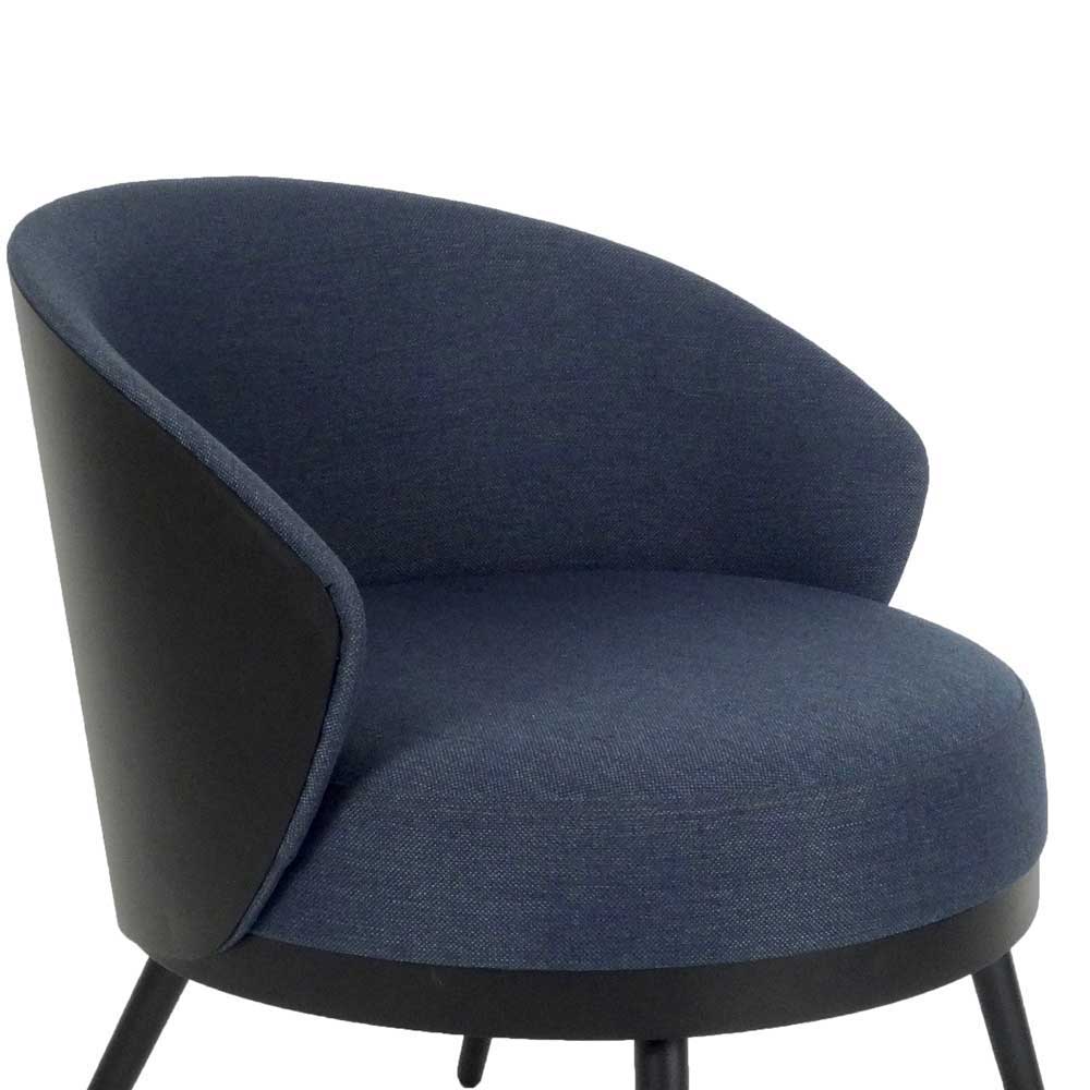 Design Sessel in Blau Schwarz - Lagossan