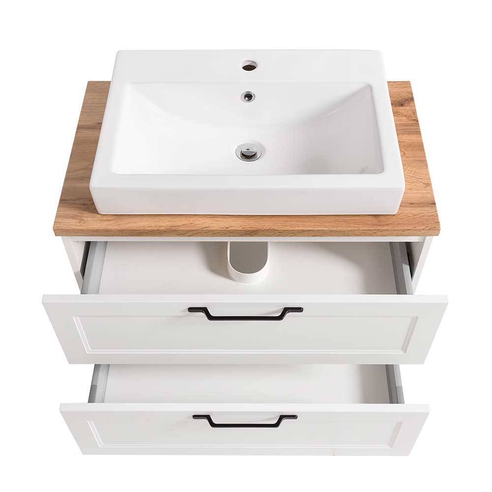 Country Style Waschplatz und Midischrank - Gyatso (dreiteilig)