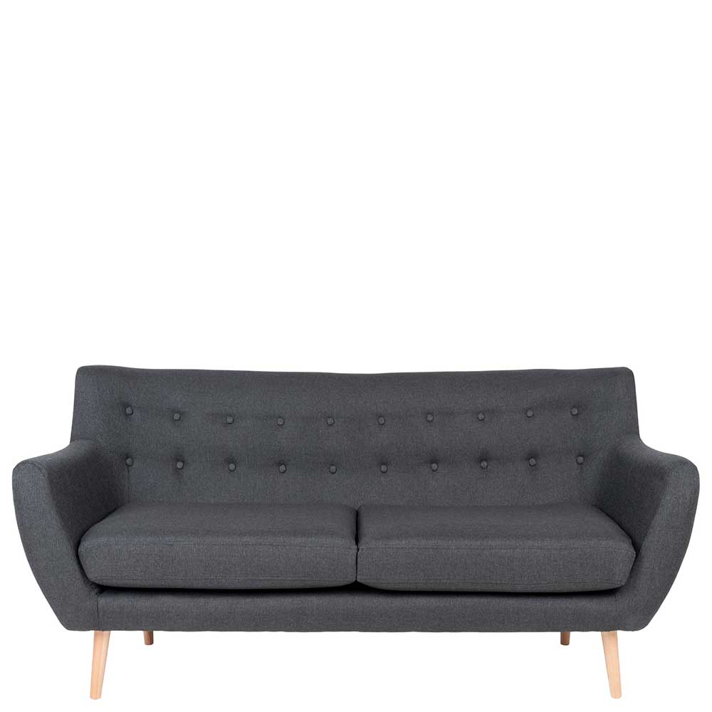 Dunkelgraue 3er Couch aus Webstoff - Speedy