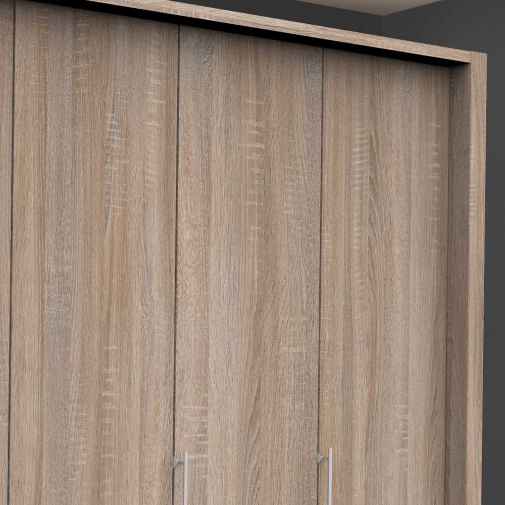 Holzoptik Kombi-Kleiderschrank in Eiche Sägerau - Zayun