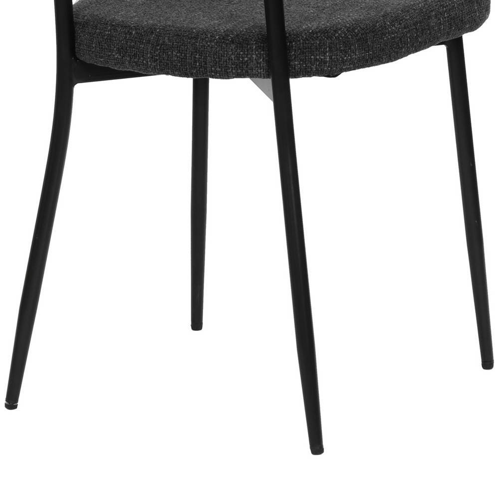 Polsterstühle in Dunkelgrau Stoff - Runco (2er Set)