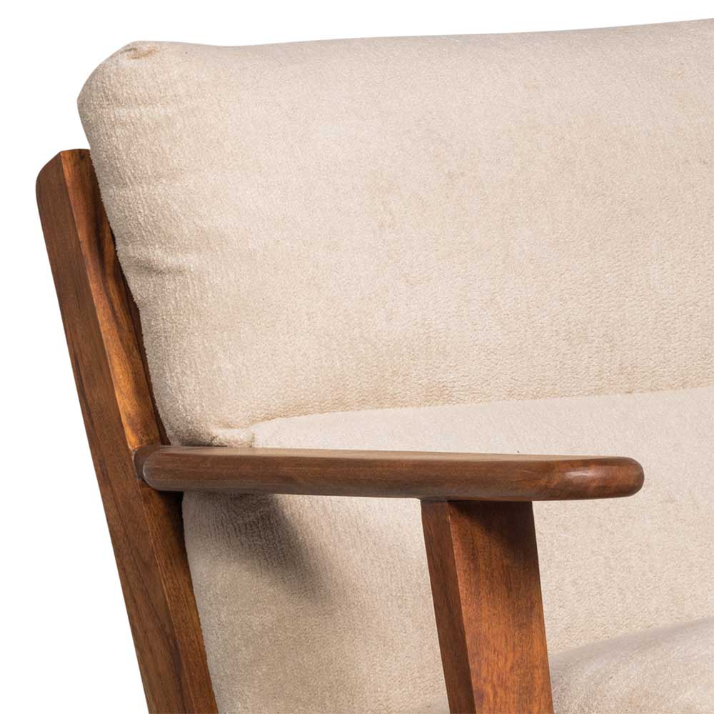 Design Sessel aus Akazienholz mit Polster - Meyden