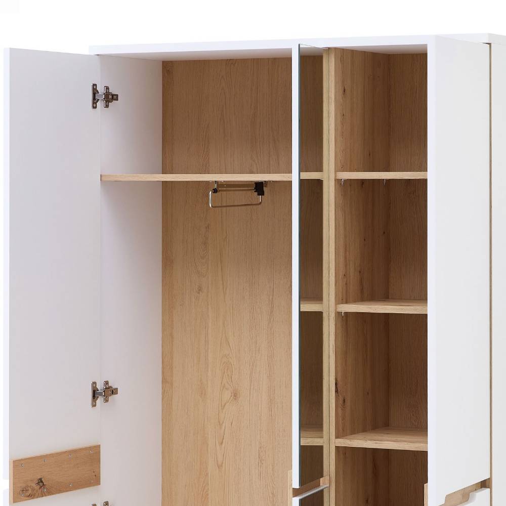 3-türiger Garderobenschrank mit Spiegel - Anesto