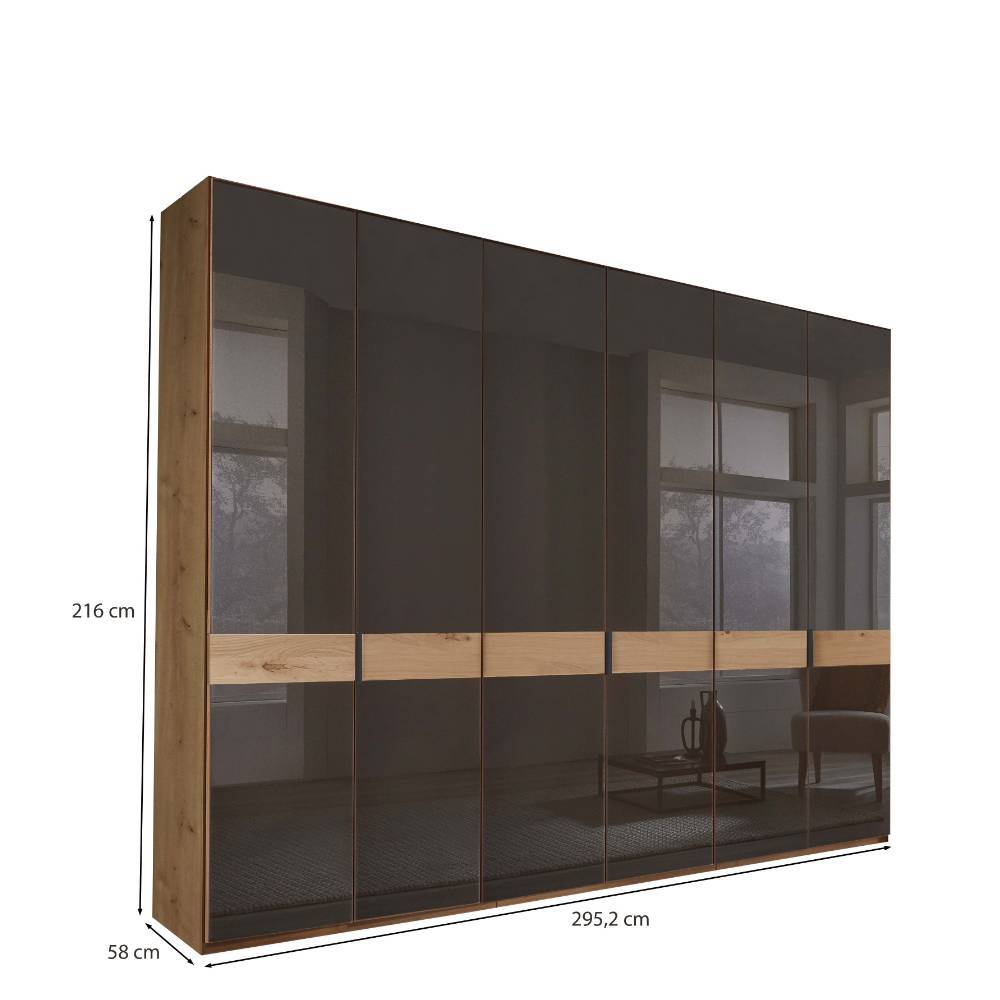 Glasfront-Kleiderschrank mit sechs Türen - Vutonia