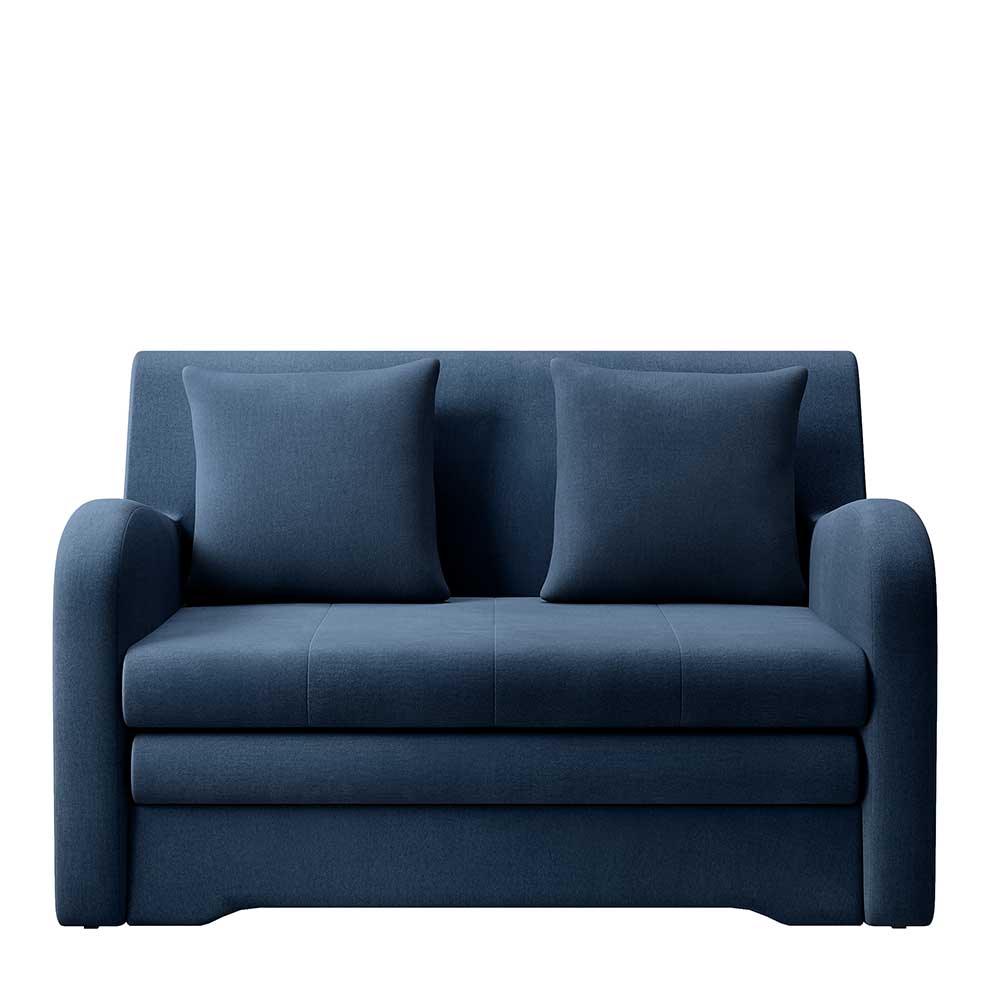 Klappcouch in Dunkelblau Velours - Zessma