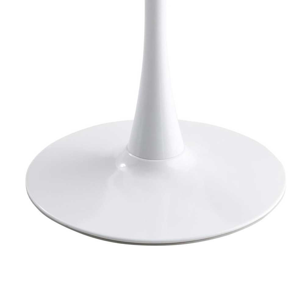 Weißer Sinterstein Tisch mit Trompetenfuß - Glamour