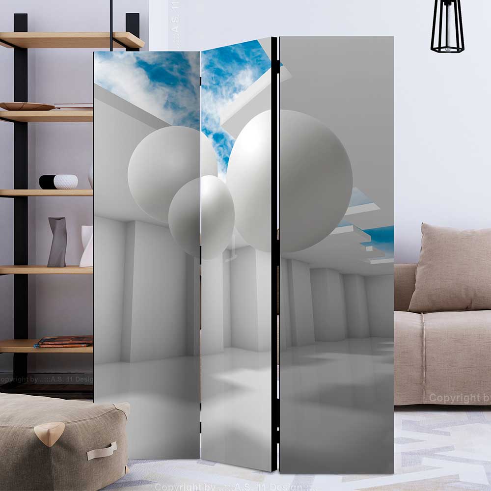 Paravent mit futuristischem 3D Motiv - Valdi