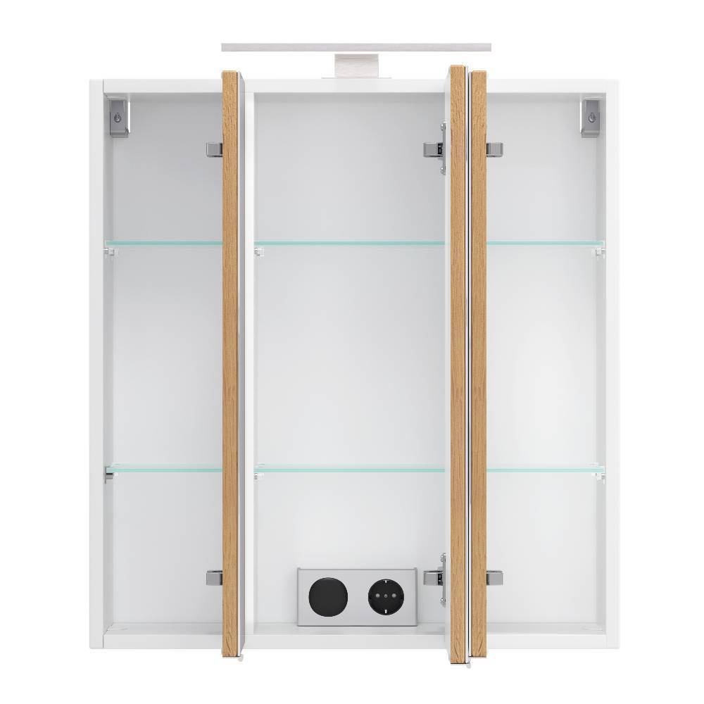 Waschbeckenschrank & Spiegelschrank Set - Yvonja (zweiteilig)