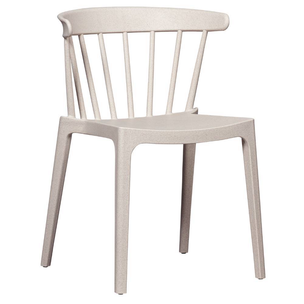 Stapelbare Kunststoffstühle in Offwhite - Leonare (2er Set)