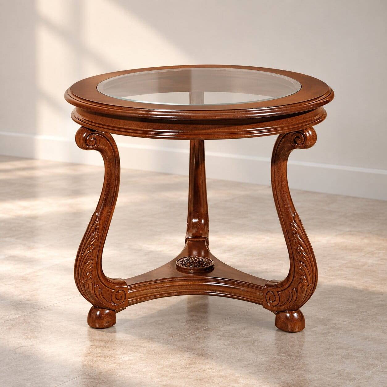 60x56x60 Glas Beistelltisch im Italienischen Design - Vibon