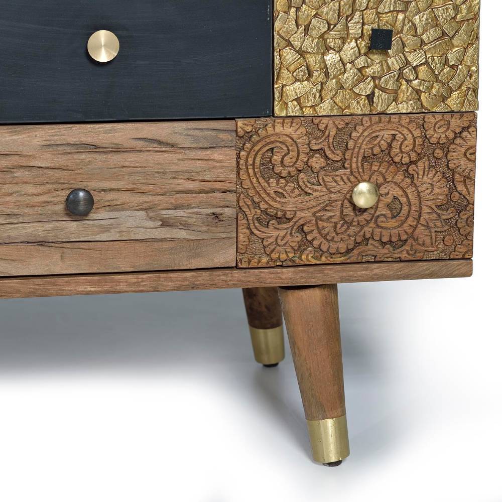 Design Sideboard aus Mangobaum Massivholz - Motoria