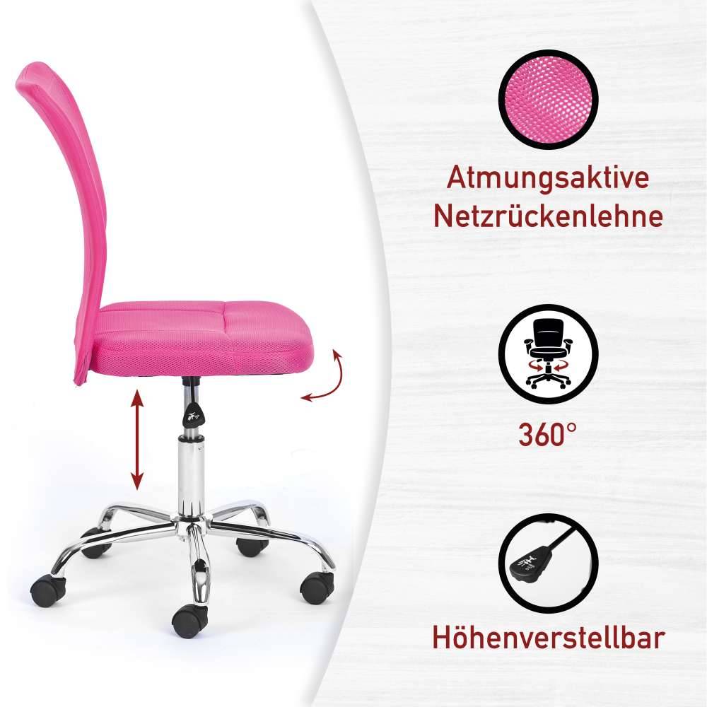 Büro Drehstuhl aus Mesh & Kunstleder - Adlona