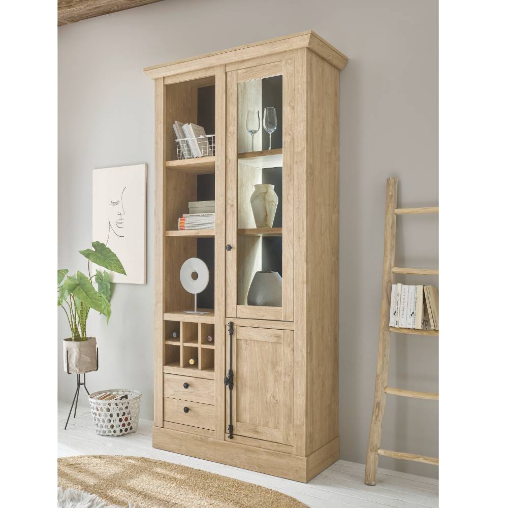 Landhaus-TV-Anbauwand Set - Hengas (dreiteilig)