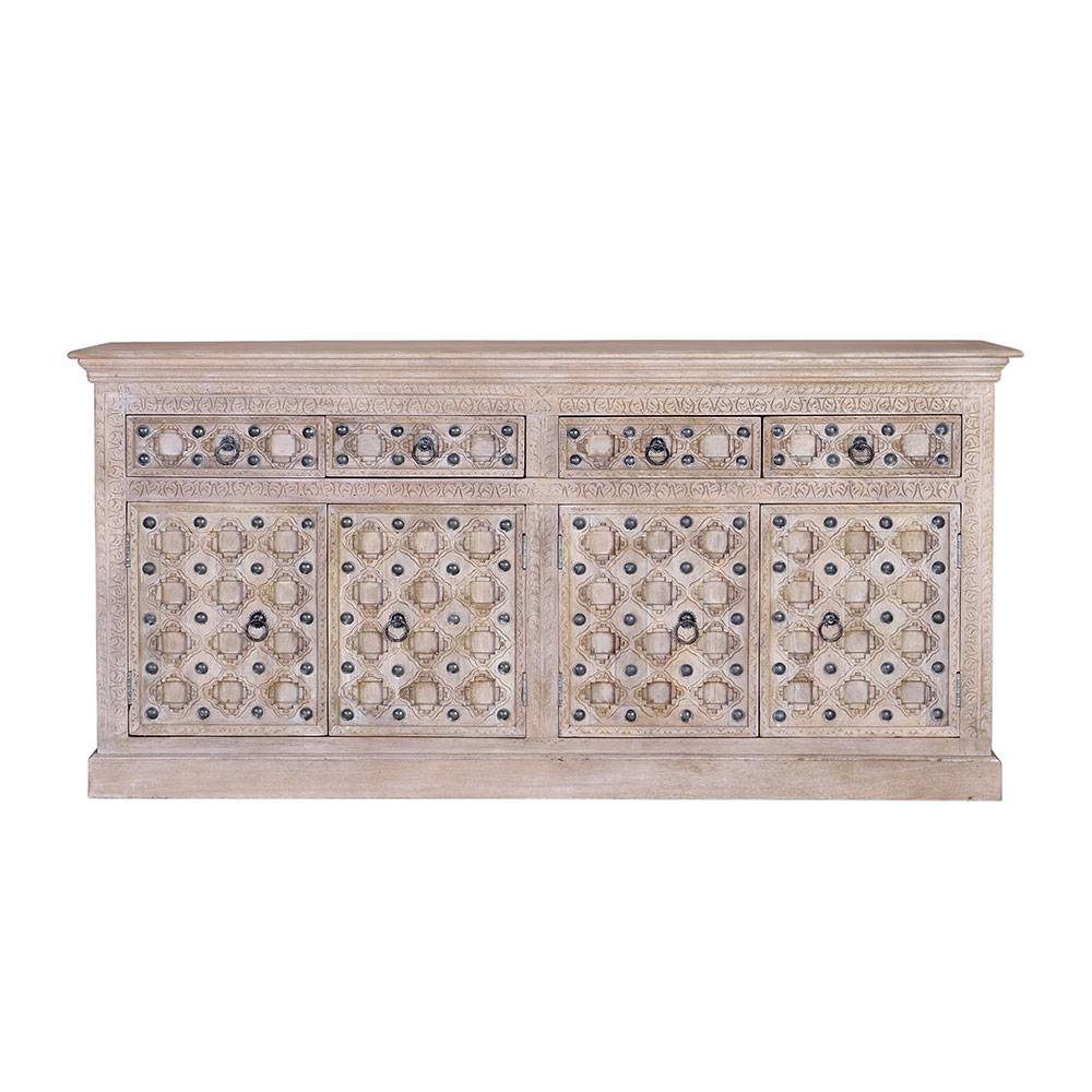 Vintage Design Sideboard in White Wash - Uladan