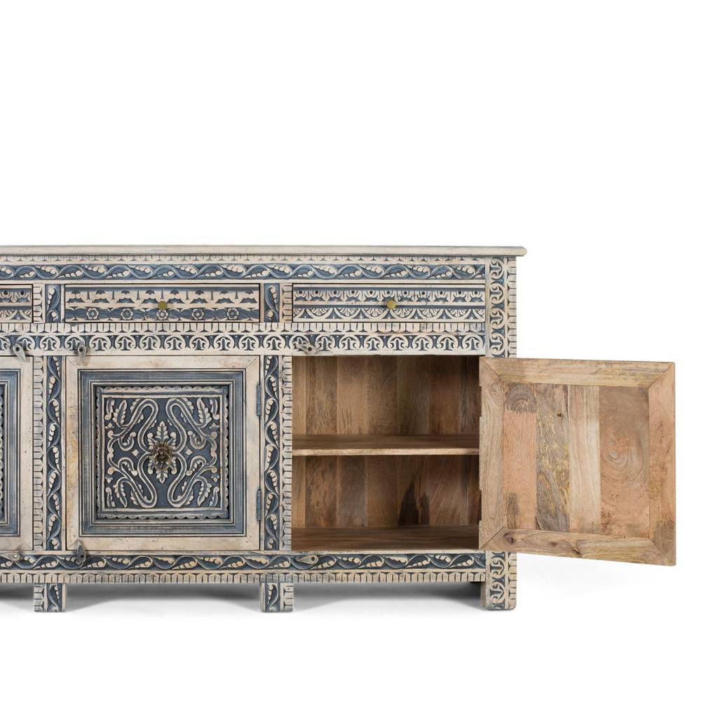 Design-Sideboard in Blaugrau und Sand - Stamforts