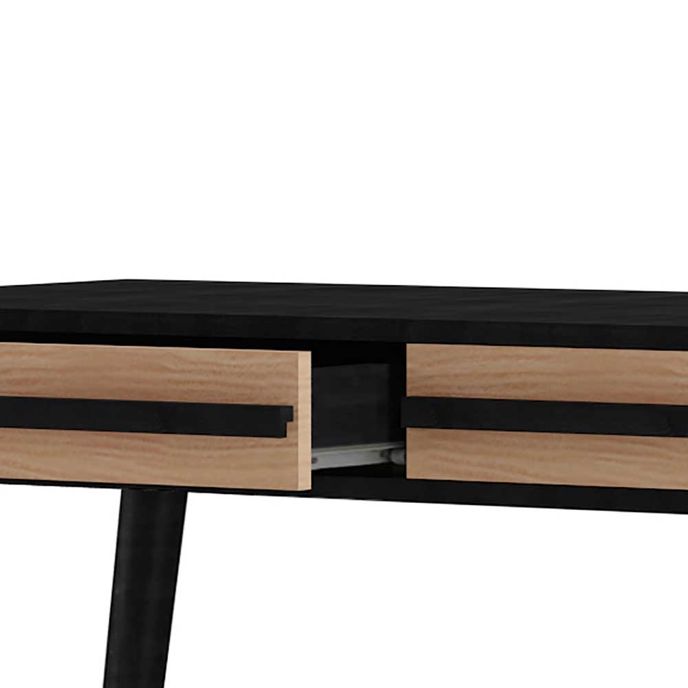 Design Schreibtisch in Schwarz mit Eiche - Diadani