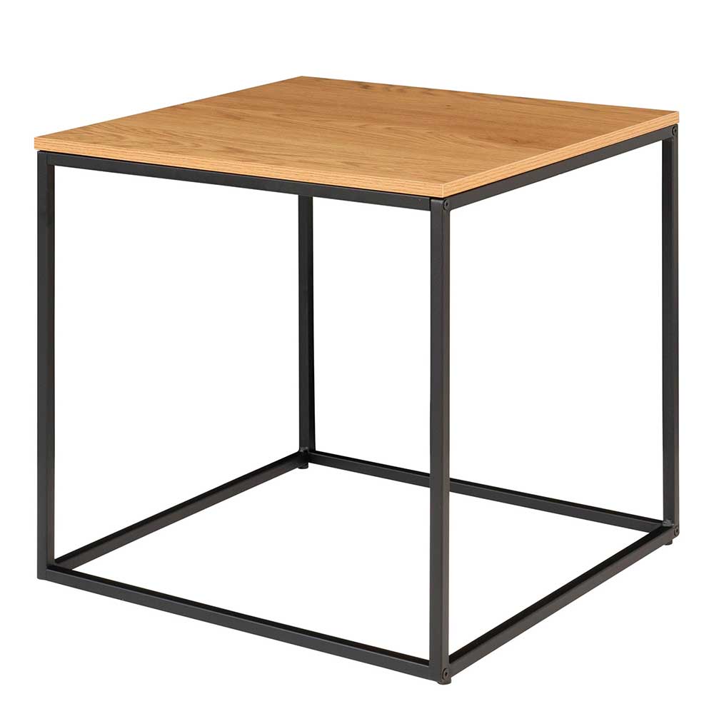 45x45 Beistelltisch in Eiche & Schwarz - Mercadeo