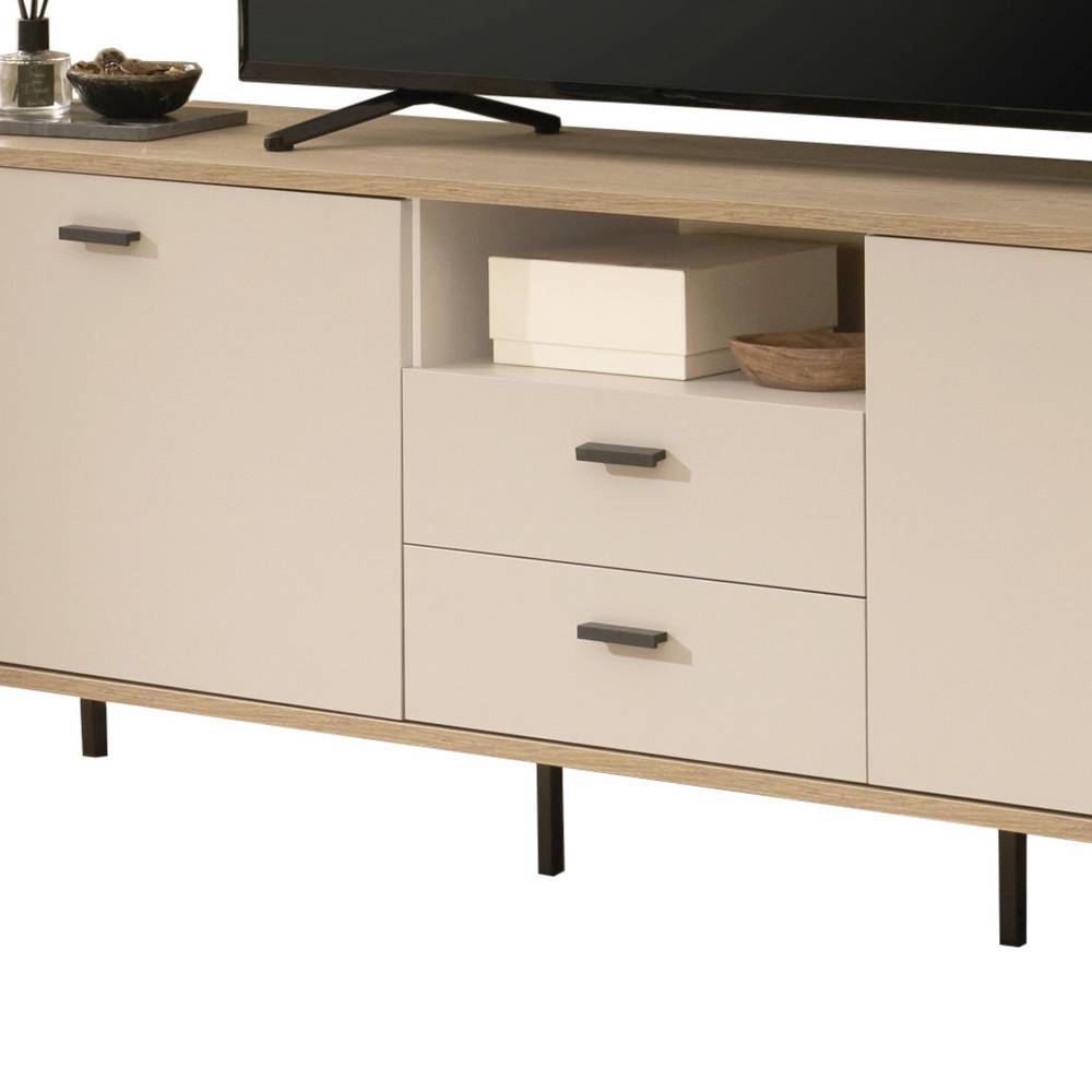 Wohnwandkombination in Beige - Dasanti (dreiteilig)