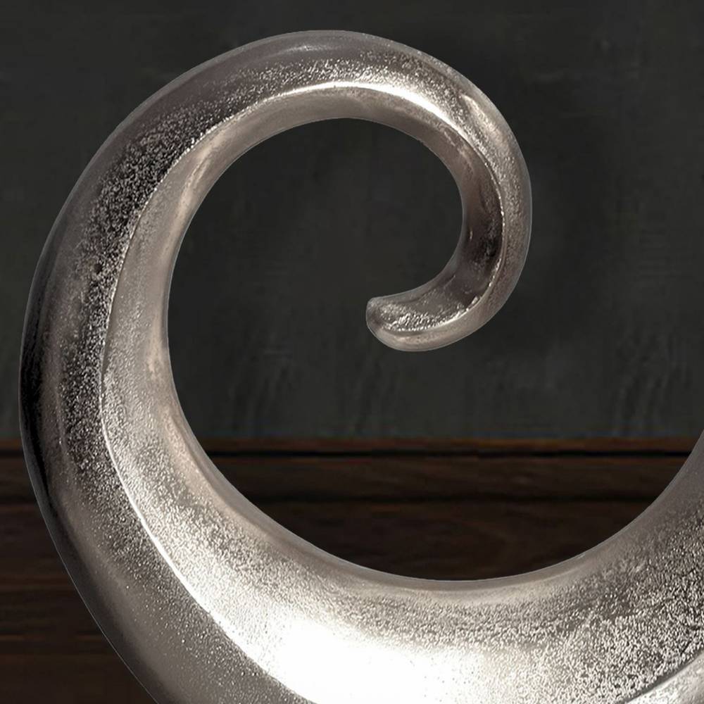 Design-Bodenvase in Silber - Keyva