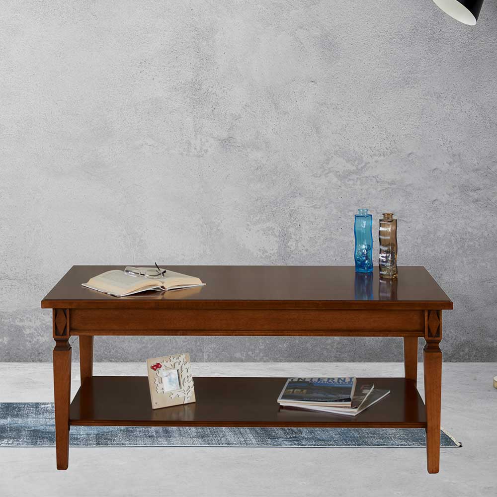 Klassischer Wohnzimmertisch in Walnuss Braun - Sienna