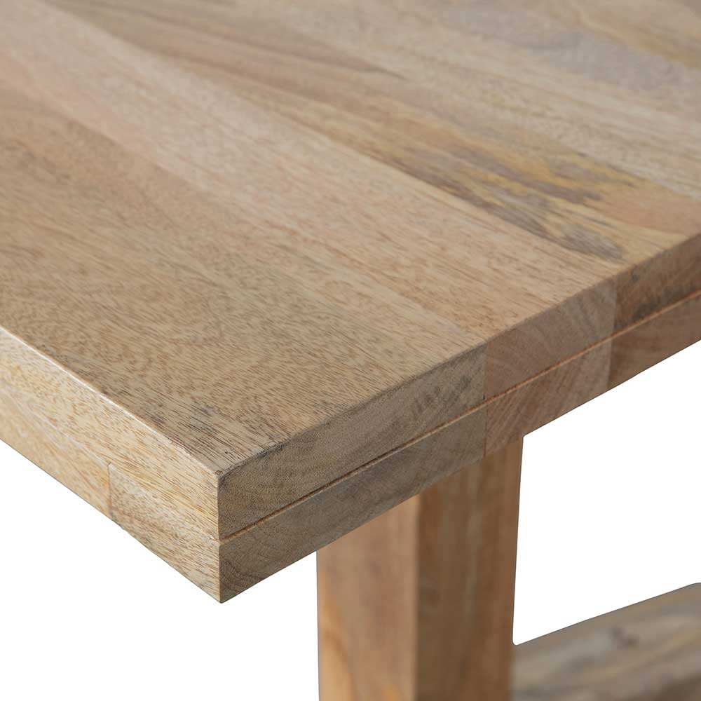 Rustikal-moderner Holztisch mit T Gestell - Imilia