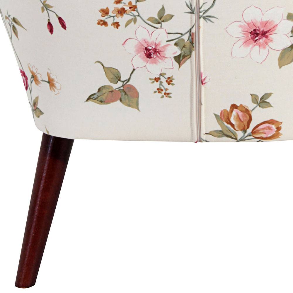 Romantischer Sessel mit Blumen Stoffbezug - Tila