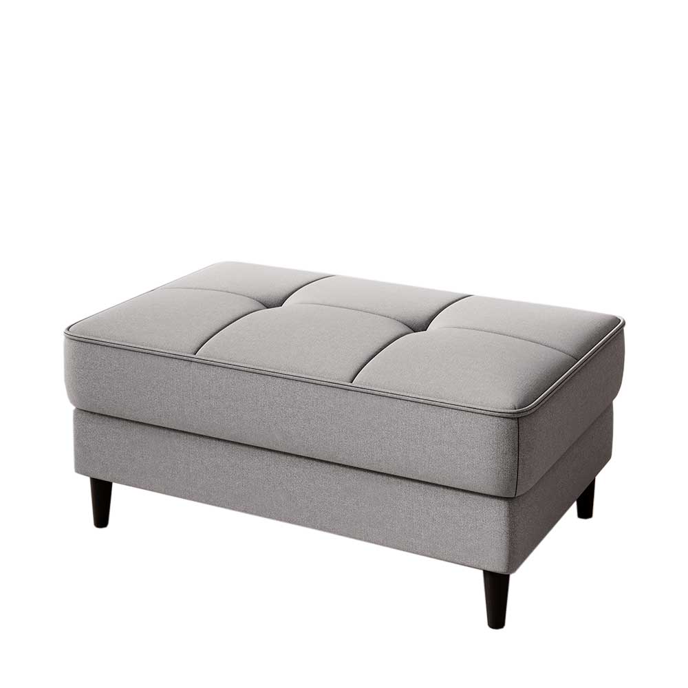 Sitzhocker mit Truhe in Hellgrau - Obbo