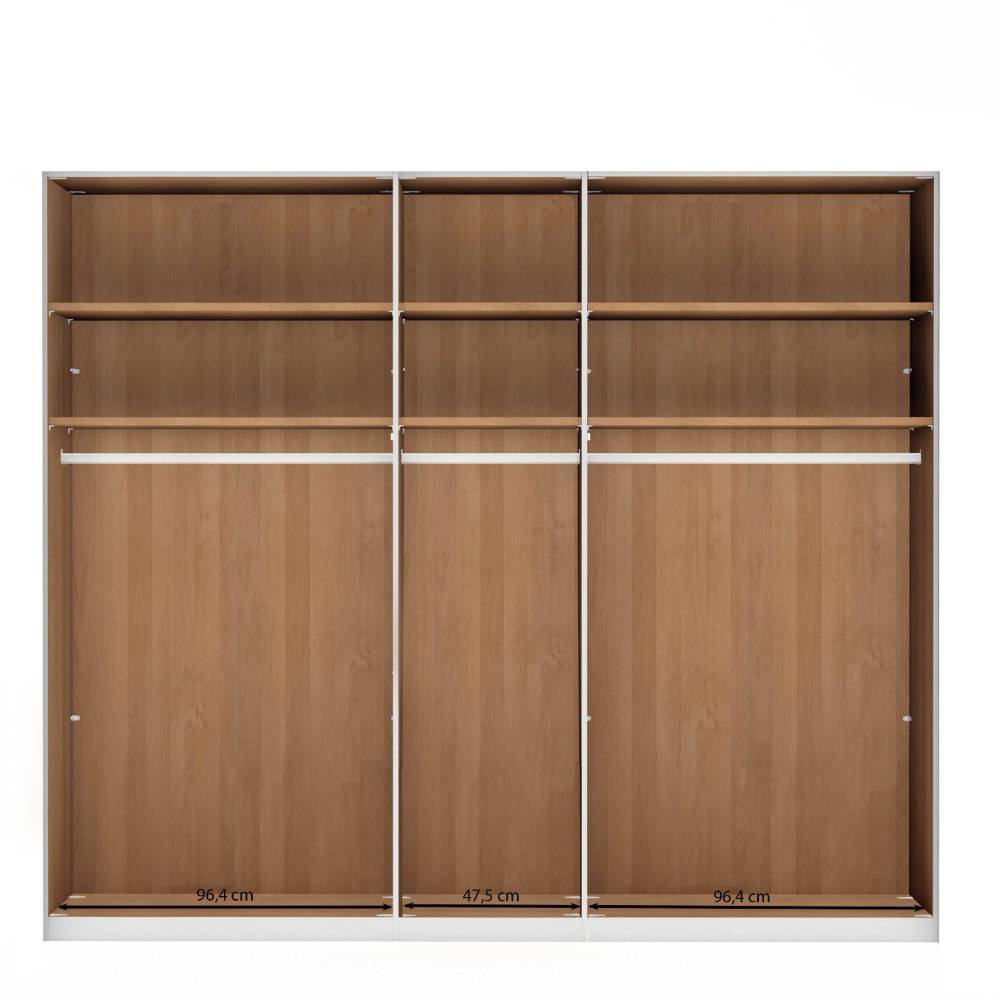 5-türiger Kleiderschrank mit Glasfront - Angelina