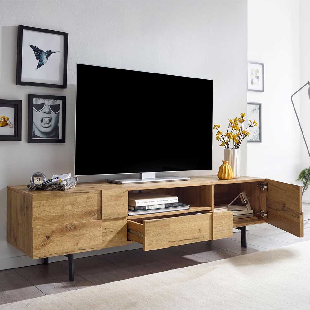 Designer TV Unterschrank in Eiche Optik - Tiorondo