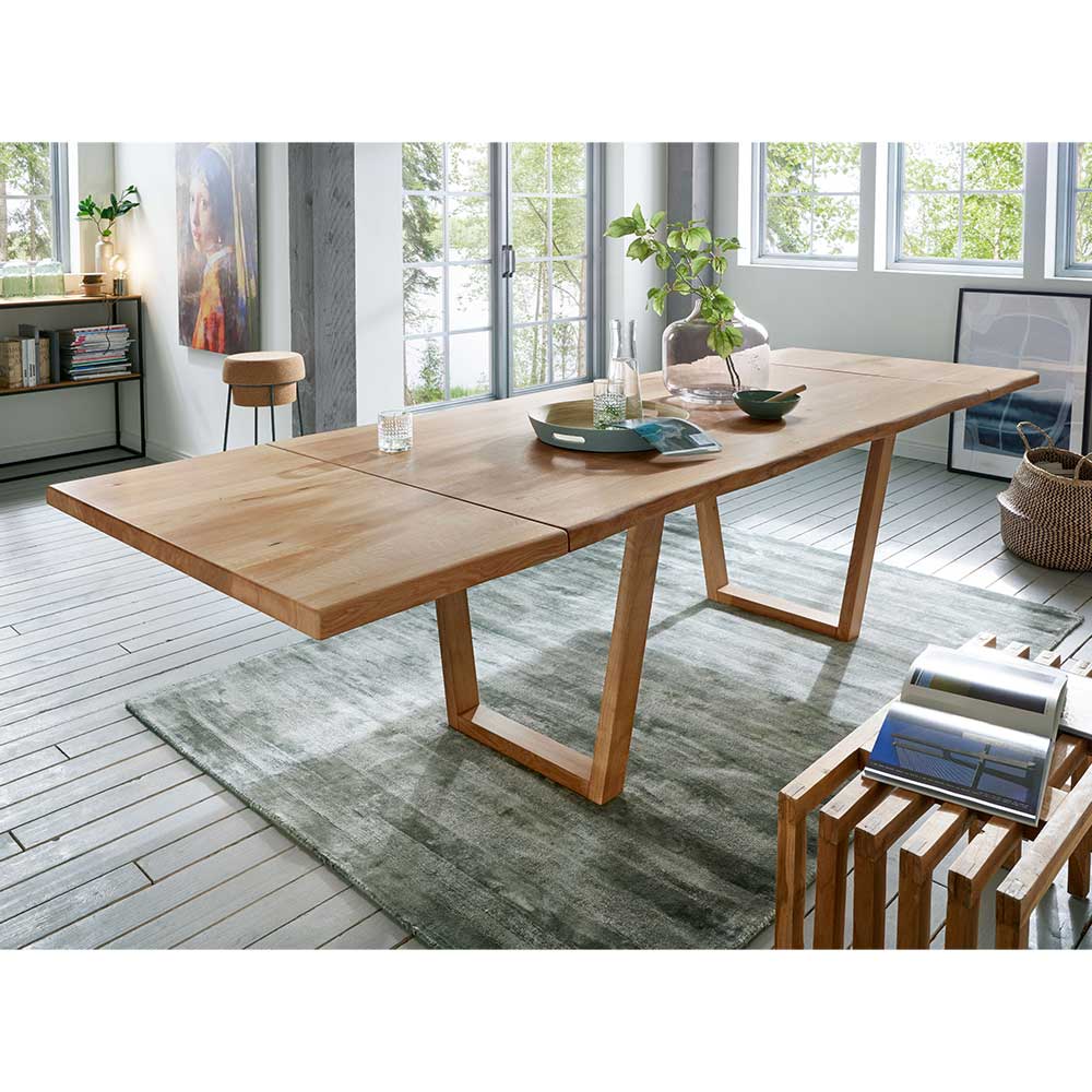 Wildeiche Massivholztisch mit Baumkante - Special