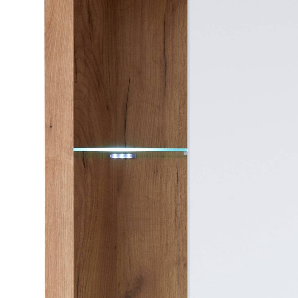 Beleuchteter Glasboden mit integrierter LED-Beleuchtung im Holzschrank – Adejano